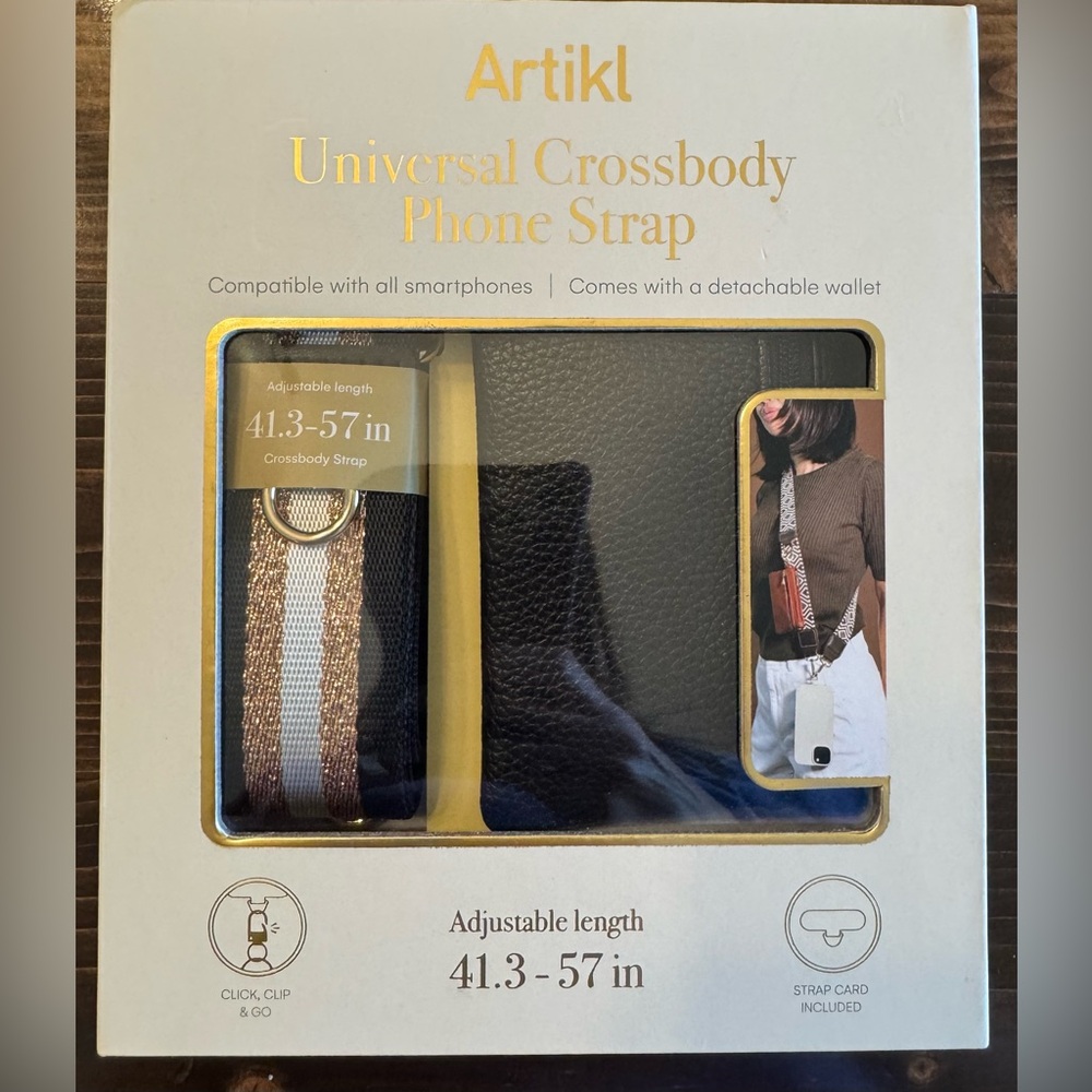 NEW Artikl Universal Crossbody Phone Strap with Detachable Wallet‎